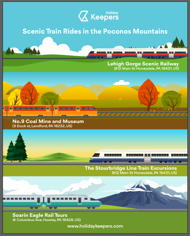 Scenic Train Rides in the Poconos Mountains